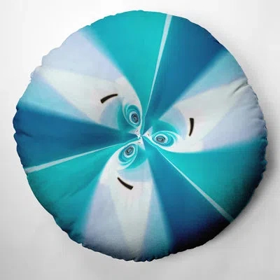 E By Design 112_bohemian & Eclectic Ice Beam Design Tufted Floor Pillow In Blue