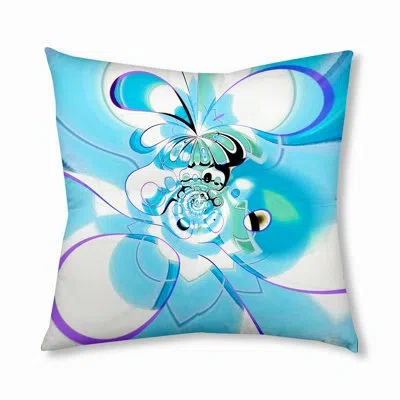 E By Design 123_bohemian & Eclectic Ice Hop Design Tufted Floor Pillow In Blue
