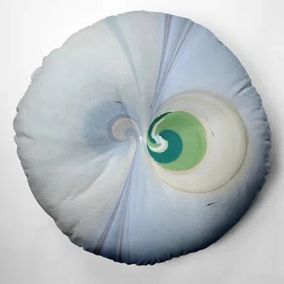 E By Design 138_bohemian & Eclectic Infinity Swirl Design Tufted Floor Pillow In Blue