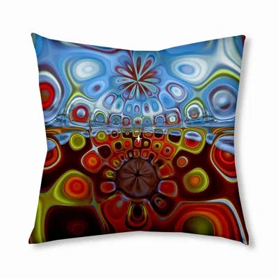 E By Design 145_bohemian & Eclectic Lava Lamp Too Design Tufted Floor Pillow In Orange