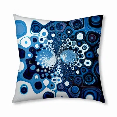 E By Design 161_bohemian & Eclectic Navy Tumble Design Tufted Floor Pillow In Blue