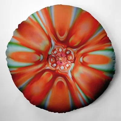 E By Design 170_bohemian & Eclectic Orange Beauty Design Tufted Floor Pillow