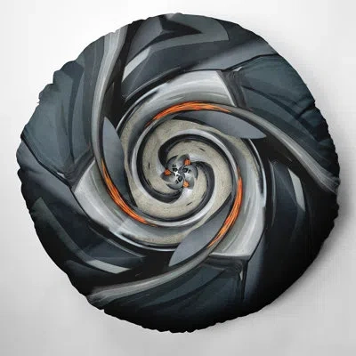 E By Design 184_bohemian & Eclectic Race Car Twist Design Tufted Floor Pillow In Grey