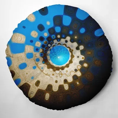 E By Design 188_bohemian & Eclectic Retro Twist Design Tufted Floor Pillow In Brown