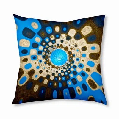 E By Design 191_bohemian & Eclectic Retrograde Design Tufted Floor Pillow In Brown