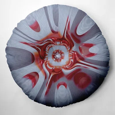 E By Design 200_bohemian & Eclectic Rose Water Design Tufted Floor Pillow In Blue