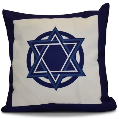 E By Design 2016 Decorative Holiday Geometric Euro Pillow In Blue