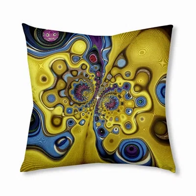 E By Design 203_bohemian & Eclectic Shape Shifter Design Tufted Floor Pillow In Yellow