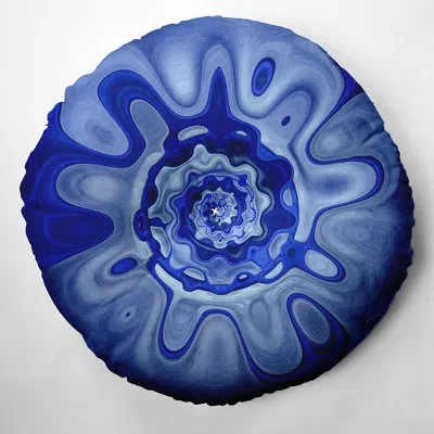 E By Design 204_bohemian & Eclectic Shark Design Tufted Floor Pillow In Blue