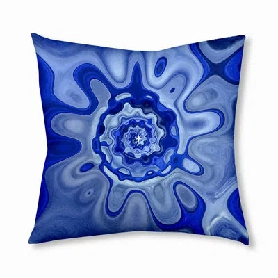 E By Design 205_bohemian & Eclectic Shark Design Tufted Floor Pillow In Blue