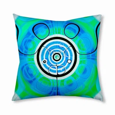 E By Design 207_bohemian & Eclectic Short Circuit Design Tufted Floor Pillow In Green