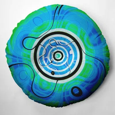 E By Design 208_bohemian & Eclectic Short Circuit Too Design Tufted Floor Pillow In Green