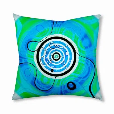 E By Design 209_bohemian & Eclectic Short Circuit Too Design Tufted Floor Pillow In Green