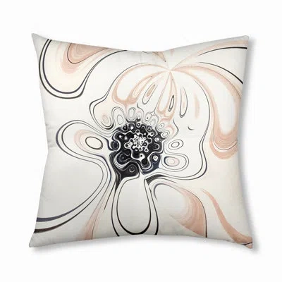 E By Design 211_bohemian & Eclectic Skim Latte Design Tufted Floor Pillow In Ivory