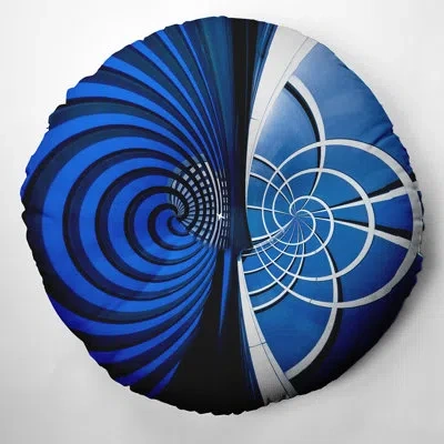 E By Design 212_bohemian & Eclectic Skyline Design Tufted Floor Pillow In Blue