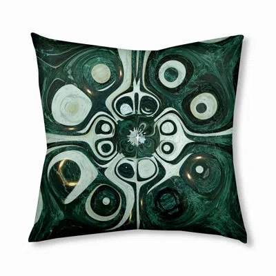 E By Design 215_bohemian & Eclectic Solar Star Design Tufted Floor Pillow In Green