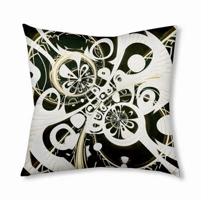 E By Design 217_bohemian & Eclectic Sound Bubbles Design Tufted Floor Pillow In Black