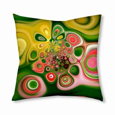 E By Design 225_bohemian & Eclectic Spring Pallet Design Tufted Floor Pillow In Green