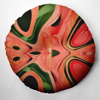 E By Design 228_bohemian & Eclectic Summer Butterfly Design Tufted Floor Pillow In Orange