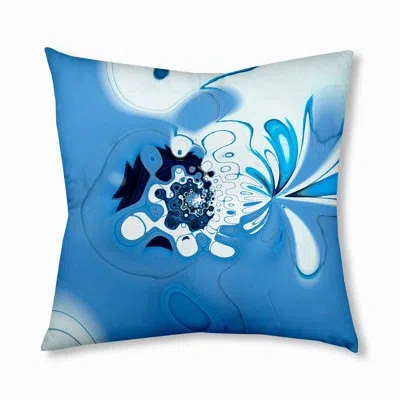 E By Design 235_bohemian & Eclectic Summer Splash Too Design Tufted Floor Pillow In Blue