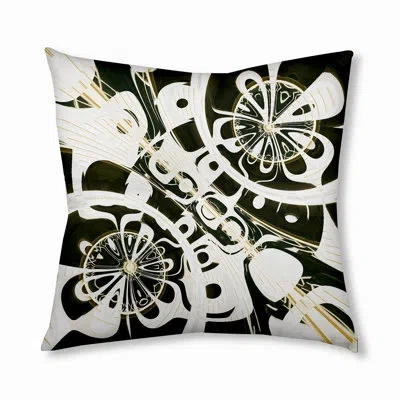 E By Design 241_bohemian & Eclectic Sun Wheels Design Tufted Floor Pillow In Black