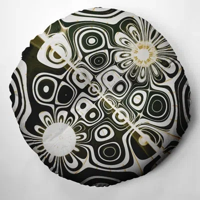 E By Design 242_bohemian & Eclectic Sunbeam Design Tufted Floor Pillow In Black