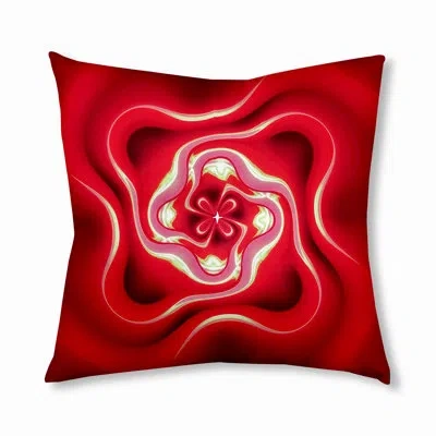E By Design 24_bohemian & Eclectic Bandana Scrunchy Design Tufted Floor Pillow In Red
