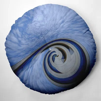 E By Design 250_bohemian & Eclectic Tide Design Tufted Floor Pillow In Blue