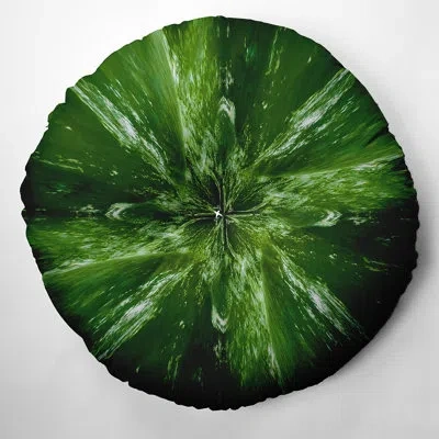 E By Design 252_bohemian & Eclectic Treestar Design Tufted Floor Pillow In Green