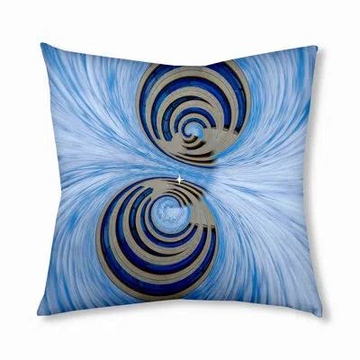 E By Design 257_bohemian & Eclectic Twin Tides Design Tufted Floor Pillow In Blue