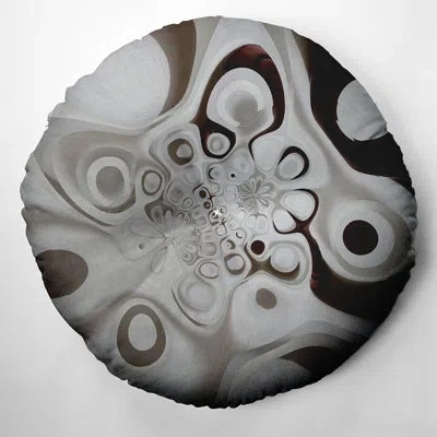 E By Design 260_bohemian & Eclectic Vintage Deco 2 Design Tufted Floor Pillow In Grey