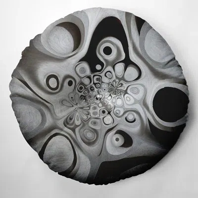 E By Design 268_bohemian & Eclectic Vintage Deco 6 Design Tufted Floor Pillow In Grey