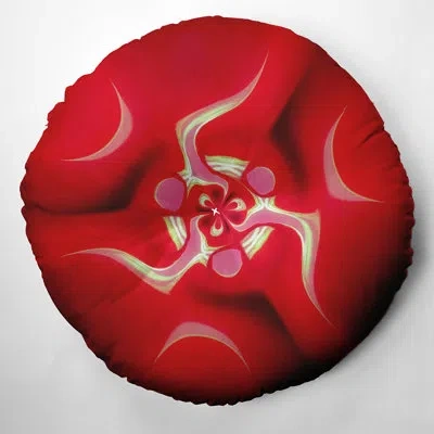 E By Design 27_bohemian & Eclectic Bandana Turn Design Tufted Floor Pillow In Red