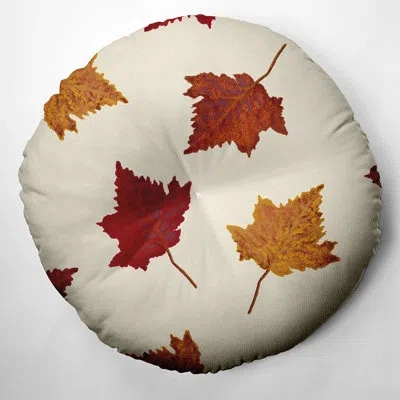 E By Design 284_design Name Holiday Design Tufted Floor Pillow In Ivory