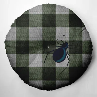 E By Design 290_eeek! Halloween Design Tufted Floor Pillow In Green