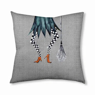 E By Design 297_esmerelda Halloween Design Tufted Floor Pillow In Gray