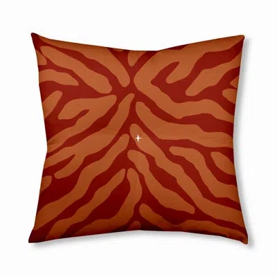 E By Design 2_animal Stripe Design Tufted Floor Pillow In Orange