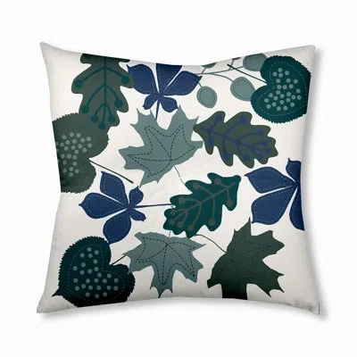 E By Design 303_fall Leaves Fall Design Tufted Floor Pillow In Green