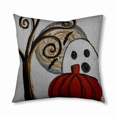 E By Design 305_fall Leaves Fall Design Tufted Floor Pillow In Grey