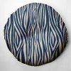 E By Design 309_feather Pattern Fall Design Tufted Floor Pillow In Blue