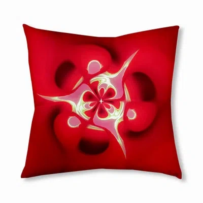 E By Design 30_bohemian & Eclectic Bandana Twist Design Tufted Floor Pillow In Red