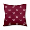 E By Design 312_feather Pattern Fall Design Tufted Floor Pillow In Red