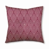 E By Design 314_feather Pattern Fall Design Tufted Floor Pillow In Red