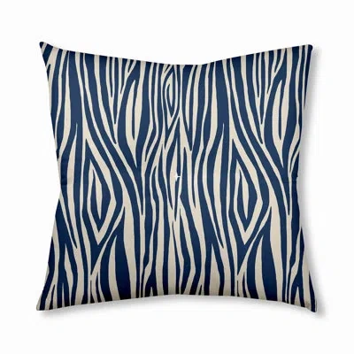 E By Design 315_feather Pattern Fall Design Tufted Floor Pillow In Blue