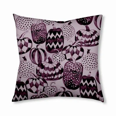 E By Design 316_feather Pattern Fall Design Tufted Floor Pillow In Purple