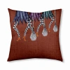 E By Design 317_feather Pattern Fall Design Tufted Floor Pillow In Orange