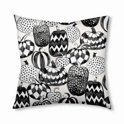 E By Design 331_pumpkins Galore Fall Design Tufted Floor Pillow In Ivory