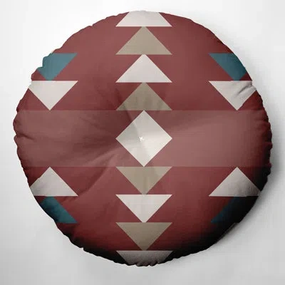 E By Design 336_sagebrush Design Tufted Floor Pillow In Rust