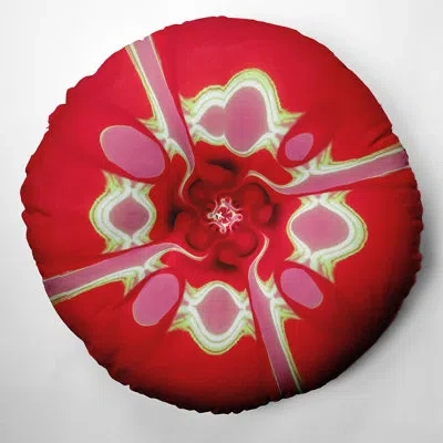 E By Design 33_bohemian & Eclectic Belle Design Tufted Floor Pillow In Red