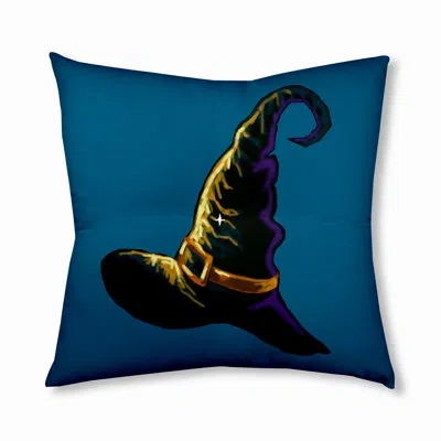 E By Design 345_witchcraft Halloween Design Tufted Floor Pillow In Blue